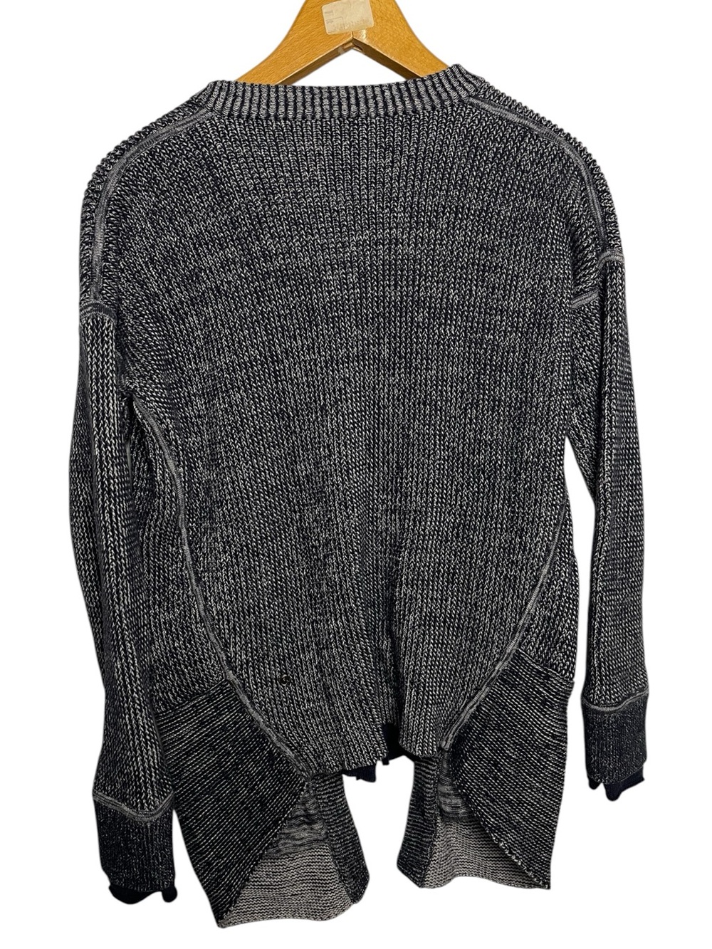 Lululemon Vestigan Heathered Navy Layered Open Front Cardigan Sweater - Picture 4 of 6